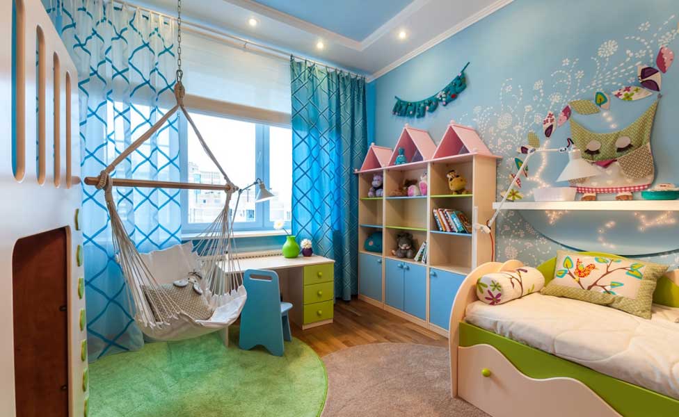 Голубой цвет в детской комнате